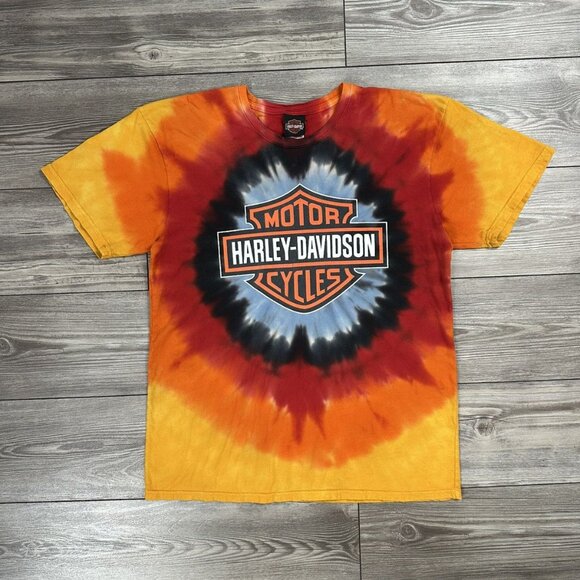 Harley Davidson Tie Die Biker T Shirt - Picture 1 of 5